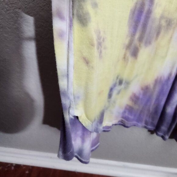 21 Saints Jumpsuit Womens Small Spaghetti Straps Tie-Dye Purple Yellow - Picture 9 of 15